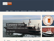 Tablet Screenshot of canaveralpilots.com